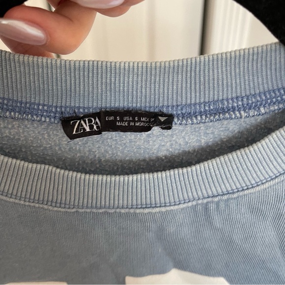 Zara Oversized Cropped Sweatshirt - Picture 4 of 5